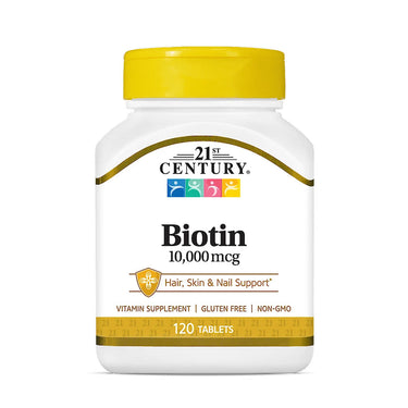 21st Century Biotin 10,000 mcg 360 Tablets - Protein District Lebanon