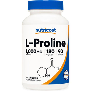 Nutricost L-Proline 1000 mg 180 Capsules - Protein District Lebanon