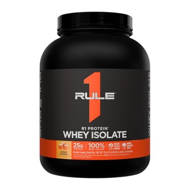 Rule 1 Whey Isolate — Lightly Salted Caramel — Approx. 5 lb product image | PROTEIN DISTRICT Lebanon