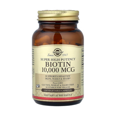 Solgar Biotin 10,000 mcg 120 Vegetable Capsules - PROTEIN DISTRICT Lebanon