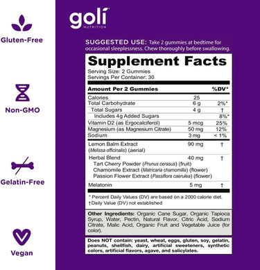 Goli Nutrition Dreamy Sleep Gummies