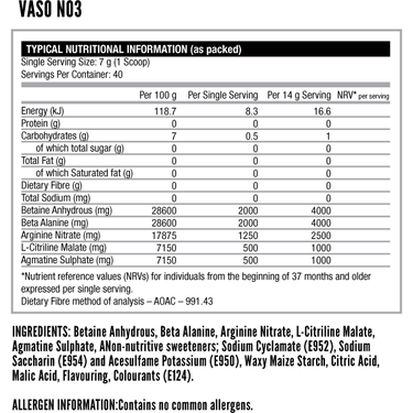 Nutritech Vaso NO3